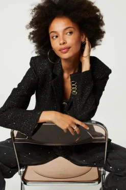 Fabienne Chapot Cher Tweed Blazer><noscript><img width=