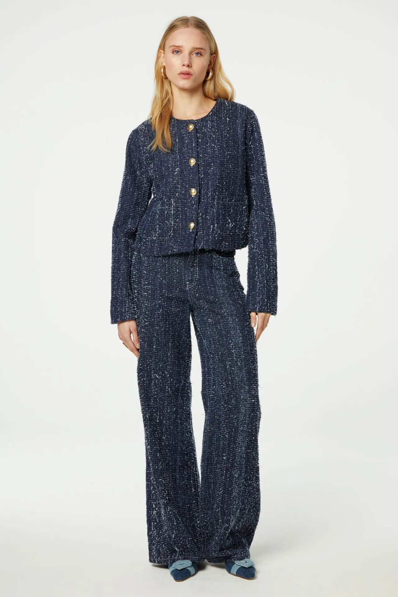 Fabienne Chapot Thea Wide Leg Tweed Jeans> More Responsible Styles|Denim